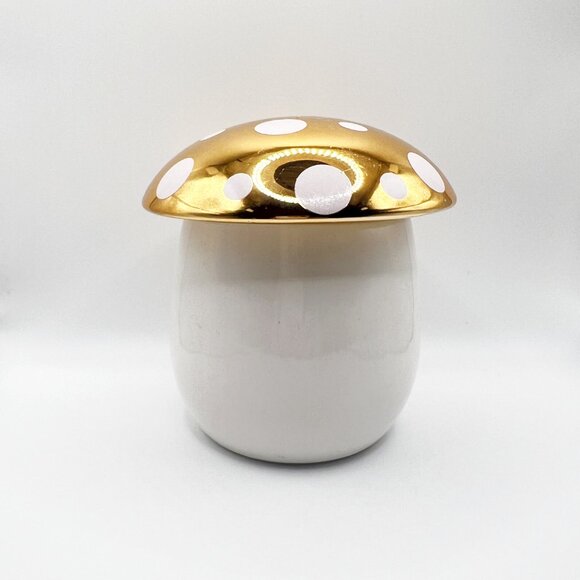 NEW Sand + Fog - Gold Mushroom Candle - Pumpkin Harvest, Gold/White Fall Candles - Picture 2 of 3